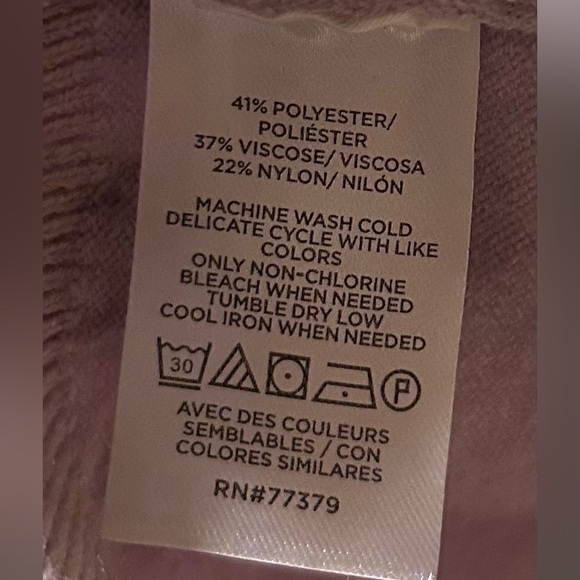 Ann Taylor Long Sleeve Purple Lightweight Top sweater V-Neck Size XL - Picture 10 of 11